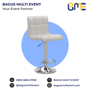 #BAGUS MULTI EVENT ALAT PESTA TERLENGKAP TERMURAH JABODETABEK KURSI BARSTOOL SENDERAN PUTIH HITAM