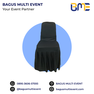 #BAGUS MULTI EVENT ALAT PESTA TERLENGKAP TERMURAH JABODETABEK KURSI FUTURA COVER RUMBAI HITAM PUTIH