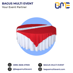 #BAGUS MULTI EVENT ALAT PESTA TERLENGKAP TERMURAH JABODETABEK MEJA BULAT COVER SKIRTING DAN TOPING
