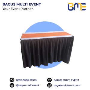 #BAGUS MULTI EVENT ALAT PESTA TERLENGKAP TERMURAH JABODETABEK MEJA KOTAK COVER SKIRTING DAN RUNNER