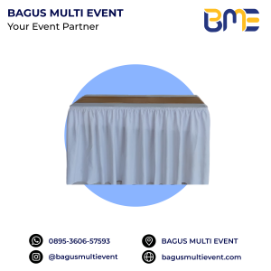 #BAGUS MULTI EVENT ALAT PESTA TERLENGKAP TERMURAH JABODETABEK MEJA KOTAK MURAH COVER SKIRTING PLUS RUNNER MEJA
